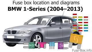 Fuse box location and diagrams: BMW 1-Series (2004–2013)