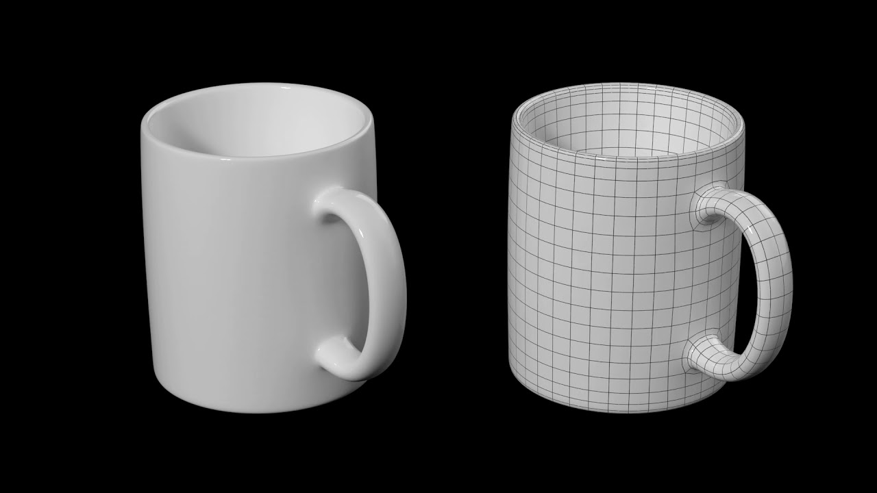 Coffee and Tea Ceramic Mug 3D Model