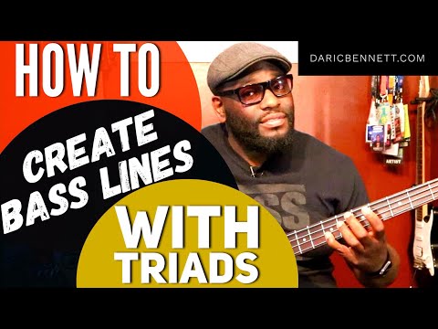 HOW TO CREATE BASS LINES USING TRIADS | Bass Guitar Tips ~ Daric Bennett’s Bass Lessons