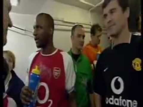 Viera yelling at Roy Keane