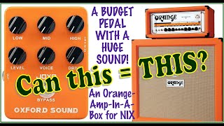 Video thumbnail for Joyo Oxford Sound: an Orange amp in a box for a bargain price, or a case of just too many options? by New Falconer Records
