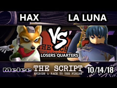 The Script - Hax (Fox) Vs. MSF | La Luna (Marth) - Smash Melee Losers Quarters
