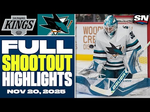 Los Angeles Kings at San Jose Sharks | FULL Shootout Highlights - November 20, 2025