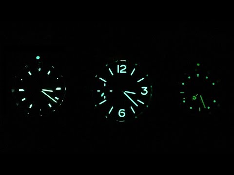 Lume test Panerai vs Breitling vs Invicta