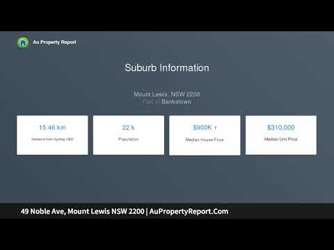 49 Noble Ave, Mount Lewis NSW 2200 | AuPropertyReport.Com