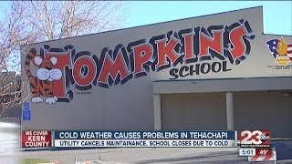 Cold weather causes problems in Tehachapi