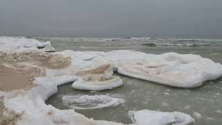 preview picture of video 'Baltic sea , Lithuania , Giruliai beach winter .'