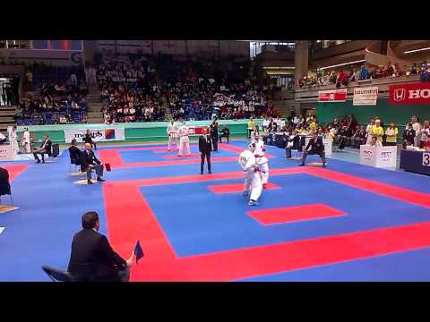 42nd EKF Junior and Cadet Championships 2015 kumite cadet + 70 Jóba Attila SVK  vs Gokcen Ozan TUR