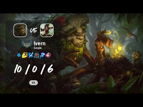 Ivern Jungle vs Nidalee - KR Challenger Patch 13.12