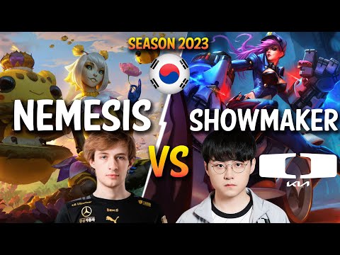Nemesis vs DK Showmaker - Nemesis ORIANNA vs Showmaker VI Mid - Patch 13.22 KR Ranked
