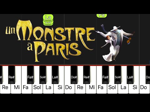 La seine - Un monstre à Paris PianoTutorial FACILE avec paroles