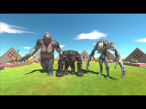 GORO + LAVA GOLEM + SCOURGE vs 2× BOSS + A MINI BOSS - Animal Revolt Battle Simulator ARBS