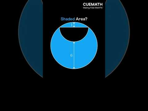 Math puzzle — shaded area of a circle
