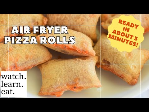 Air Fryer Pizza Rolls | How to Make Frozen Pizza Rolls in the Air Fryer | Watch Learn Eat