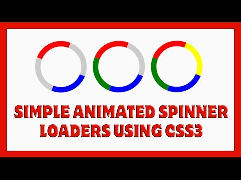 How To Make Animated Loaders Using CSS3 | Spinner Loader