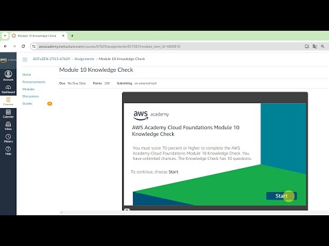 Module 10 Knowledge Check | Auto Scaling and Monitoring | AWS Academy | AWS cloud foundations | AWS