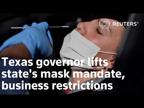 德州州長取消州政府的口罩規定、商業限制。 (Texas governor lifts state's mask mandate, business restrictions)