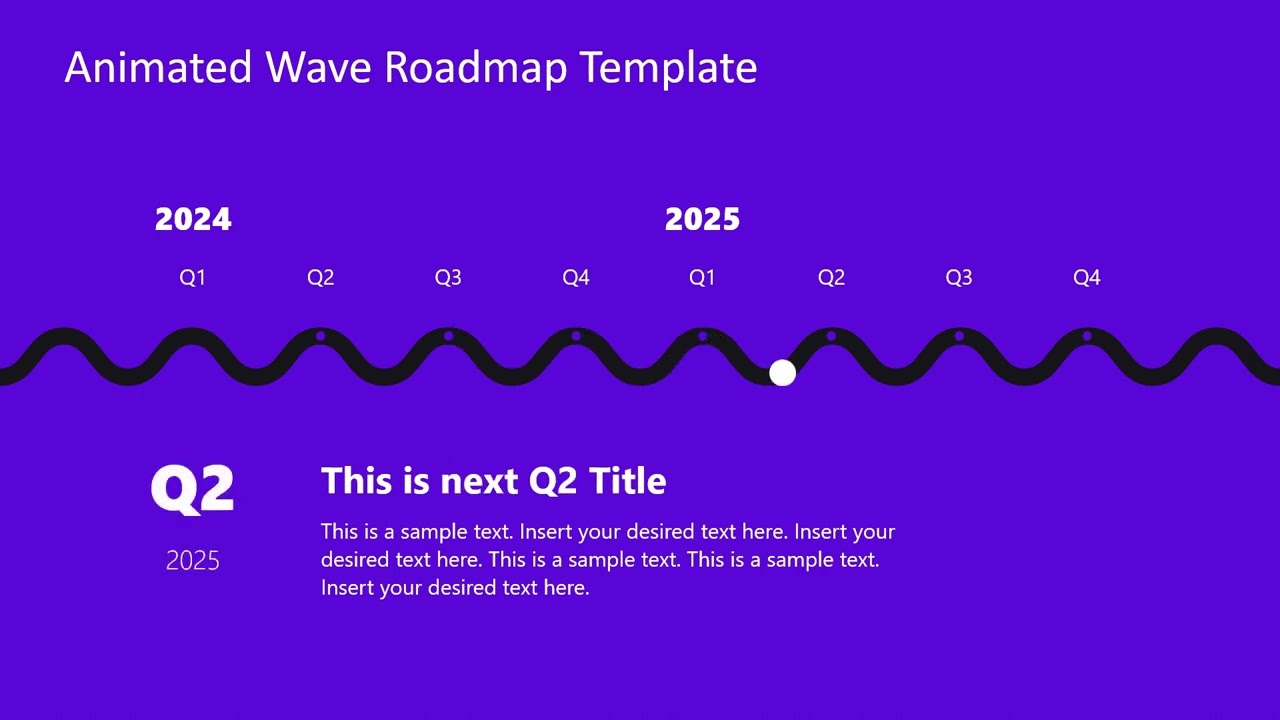 Animated Wave Roadmap Template for PowerPoint