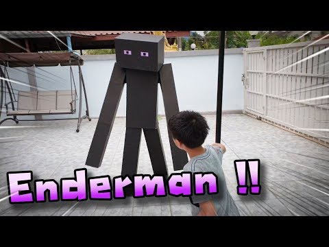 แกล้งซิลค์ ! เอนเดอร์แมนวิ่งไล่ มายคราฟตัวใหม่ ก่อนถ่ายหนังสั้น Enderman!! Minecraft - DING DONG DAD Video