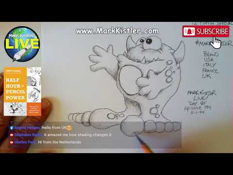 Mark Kistler LIVE! Episode 194: Let's draw a cool little creature (you need to help me name it!) …