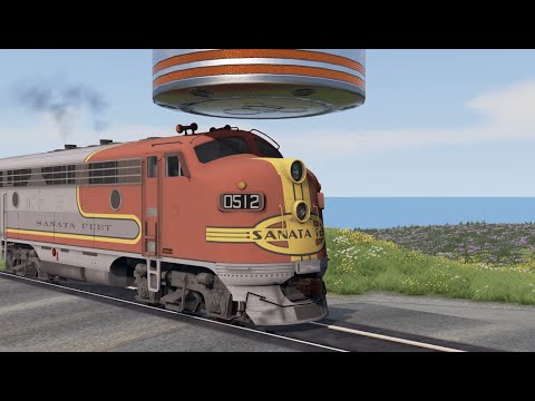 Trains vs Hydraulic Press in BeamNG.Drive part 2
