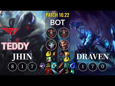 T1 Teddy Jhin vs Draven Bot - KR Patch 10.22