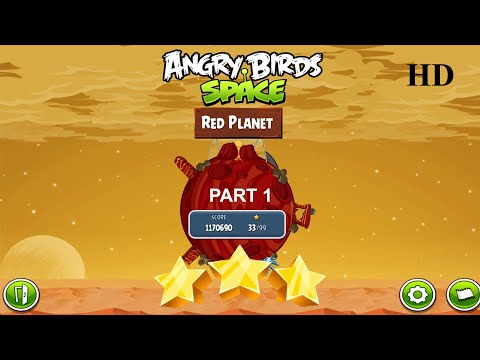 Angry Birds Space Gameplay| RED PLANET| Part 1| Level 1 to 10| All 3 Stars| Complete| Full HD ⭐⭐⭐