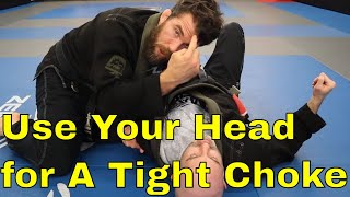 Brutally Tight Bread Cutter Choke Finishing Detail in BJJ
