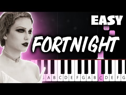 Taylor Swift - Fortnight (feat. Post Malone) - EASY Piano Tutorial