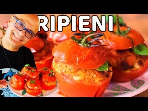 POMODORI RIPIENI saporiti ANCHE SENZA FORNO ricetta pomodori ripieni SENZA CARNE