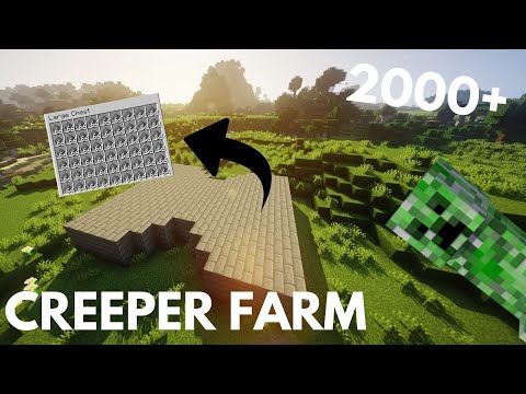 Minecraft Easy Creeper farm  | 2000+ per hour gunpowder farm Java 1.17