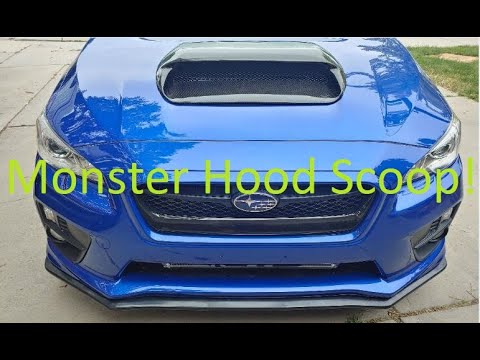 OLM Oversized Carbon Fiber Hood Scoop Install 2015+ WRX / STI