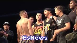 Conor McGregor Gets Into It With Floyd Mayweather Bodyguards EsNews Boxing video