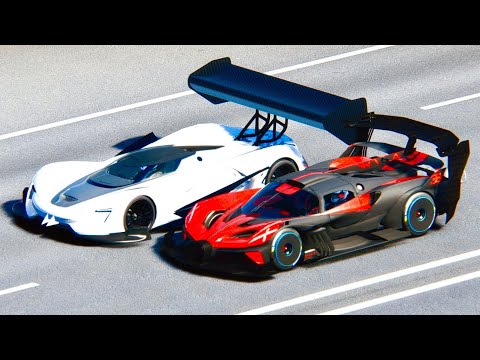 Bugatti Bolide GTR vs SRT Tomahawk at 24 Km Drag Race
