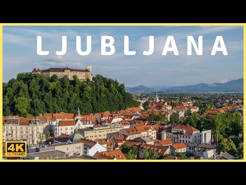 Ljubljana Slovenia in 4k travel trip video by drone | tourism in Ljubljana city walking tour hdr