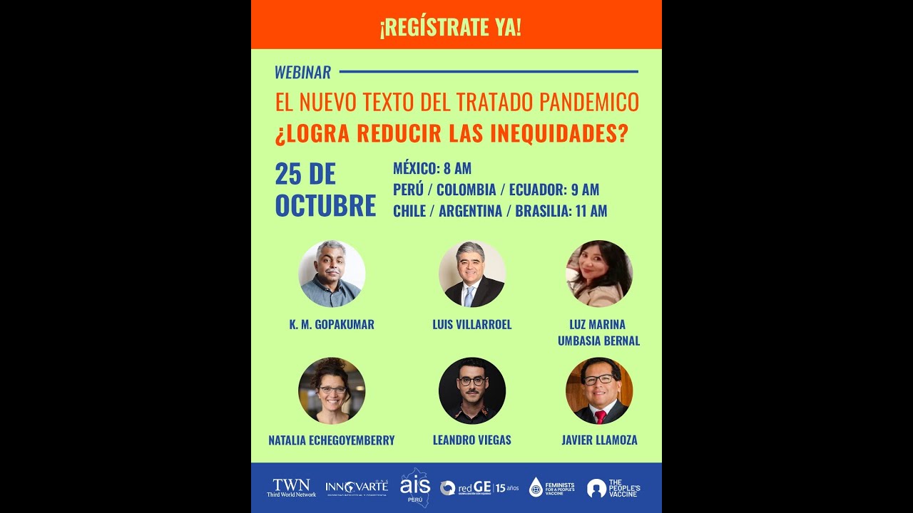 WEBINAR: El nuevo texto del Tratado Pandémico ¿Logra reducir las inequidades?