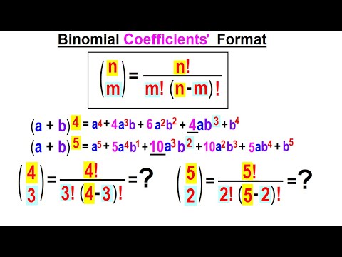 Algebra Ch 49 Binomial Theorem 1 of 18 What is the Binomial Theorem