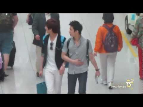 [fancam]110603 X-5 at Incheon airport (Ghun&TaeFung&Zin focus)