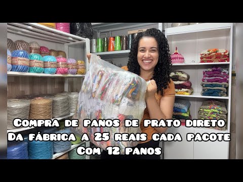 Compra de panos de prato direto da fábrica Roma tecelagem através do representante 25 reias a dúzia 
