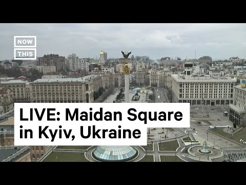 Do lado de fora da Praça Maidan, em Kiev, enquanto a Rússia invade a Ucrânia | AO VIVO