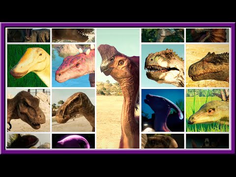 ALL dinosaur VARIANTS and SKINS from all DLCs - Jurassic World Evolution 2