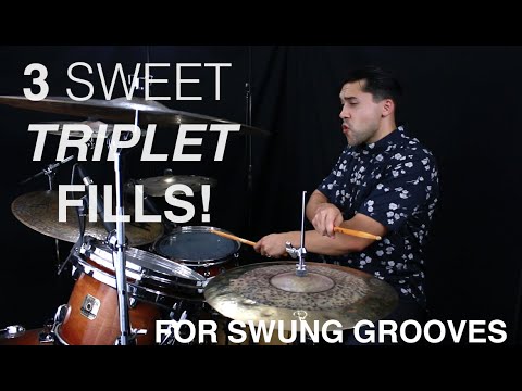 3 Sweet Triplet Fills For Halftime Shuffles & Swung Grooves- Drum Lesson