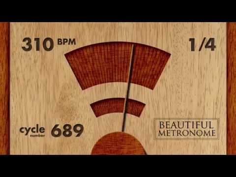 310 BPM 1/4 Wood Metronome HD