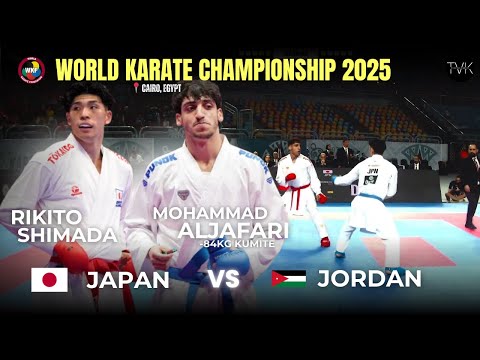 Full Video Link⬇ WKF 2025 -84kg M Aljafari JOR vs Rikito Shimada JPN World Karate  #yt #karate #wkf
