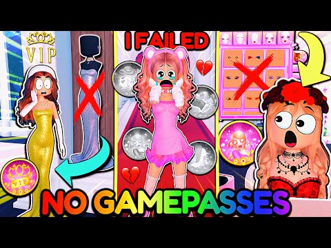 I *CAN'T* Use Any GAMEPASSES For EVERY THEME In DRESS TO IMPRESS! *I failed terribly* | ROBLOX