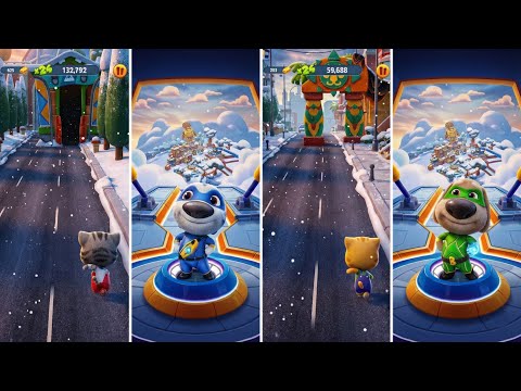 .Talking Tom Gold Run Vs Talking Tom Hero Dash - Android/iOS Gameplay