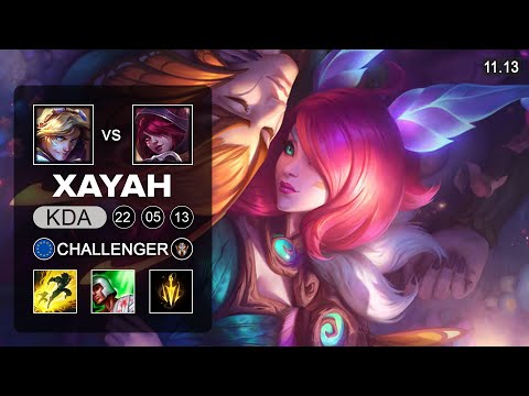Xayah ADC vs Ezreal - EUW Challenger Patch 11.13