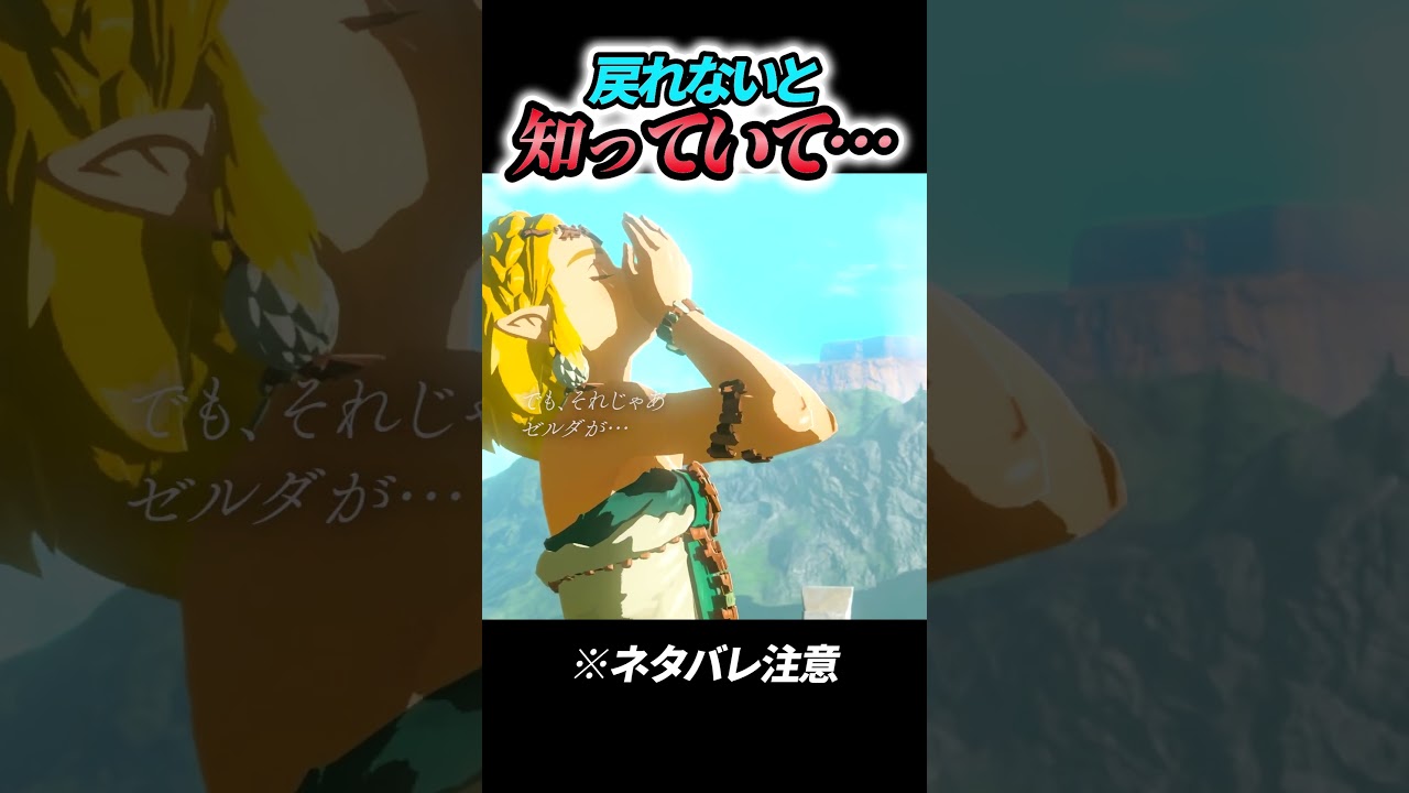 戻れないと知っていて…ゼルダの決断が辛すぎる【ゼルダ名場面】 #ゲーム実況 #ゼルダの伝説 #ティアーズオブザキングダム #shorts