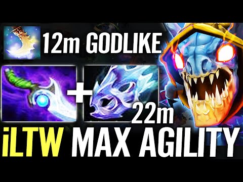 🔥 iLTW Slark Moonshard + Diffusal 12min GODLIKE — 500AS Max Agility Steal 22min GGWP Dota 2 Pro