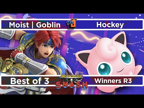Moist Goblin (Roy) vs Hockey (Jigglypuff) Winners R3 - Boardwalk Smash #35 - SSBU